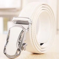 high end trend automatic buckle belt high quality brand mens luxury leather white belt casual luxury design business pants belt