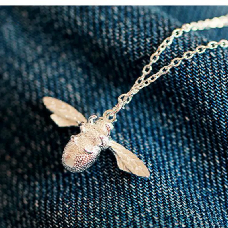 Flyleaf серебро 925 пробы милое маленькое ожерелье пчелки и кулоны для женщин модное