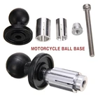 Алюминиевая база, резиновое Крепление для мотоцикла, велосипеда, черное основание для вилки с шаровой головкой для камеры мобильный телефон