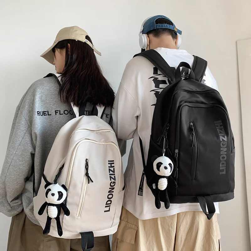 

Новинка 2021, рюкзак унисекс, черный вместительный школьный рюкзак, водонепроницаемая сумка для ноутбука, дорожная сумка для мальчиков и дево...