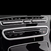 stainless steel car cd plates air conditioning switch panel cover trim for mercedes benz c class w205 glc x253 2015 17 lhd