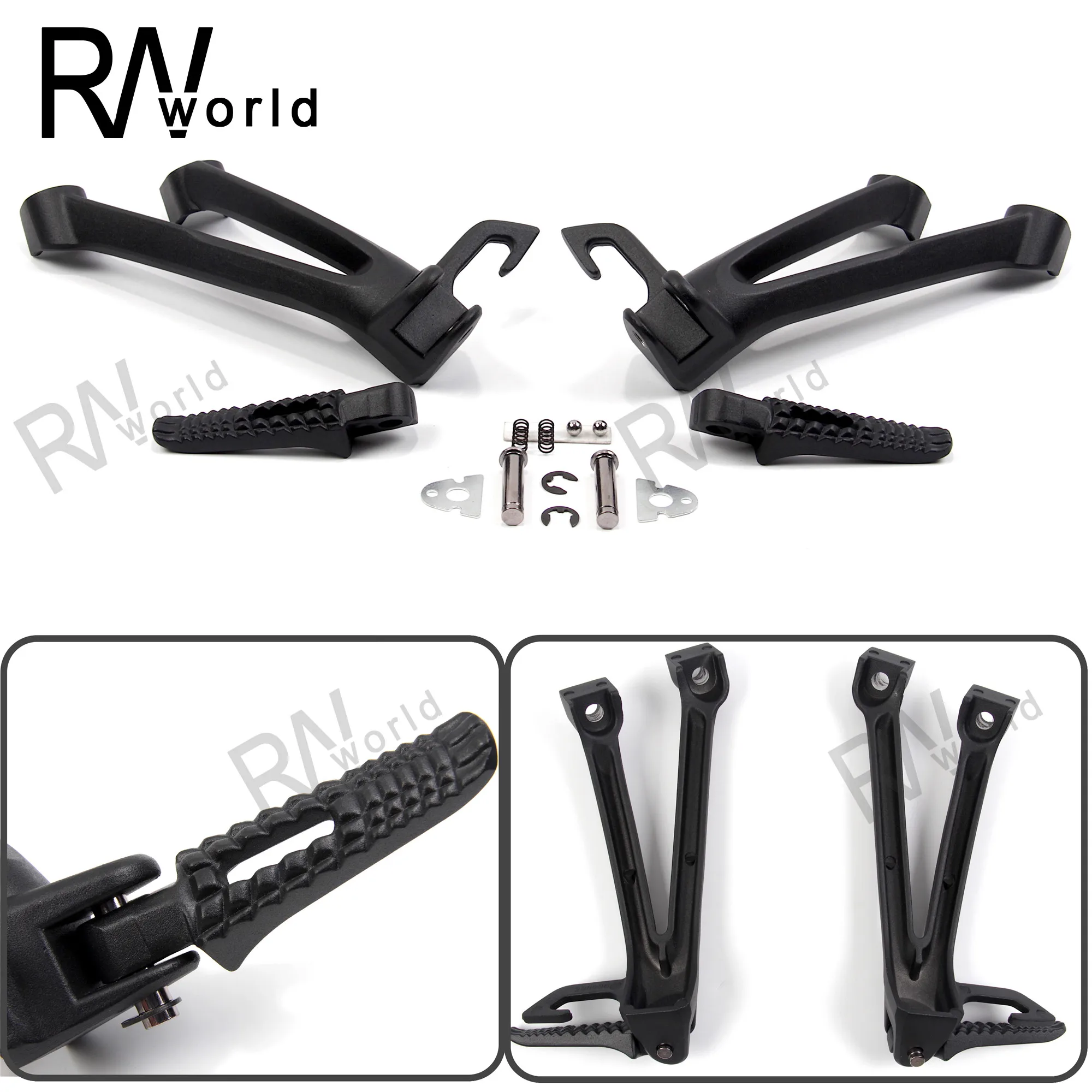 Мотоциклетные черные Серебристые задние Пассажирские подножки для Suzuki GSXR GSX-R 600