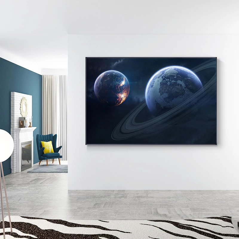 

Modern Moon Space Orbits Earth Posters And Prints Mars Space Planet Canvas Painting On The Wall Pictures For Living Room Decor