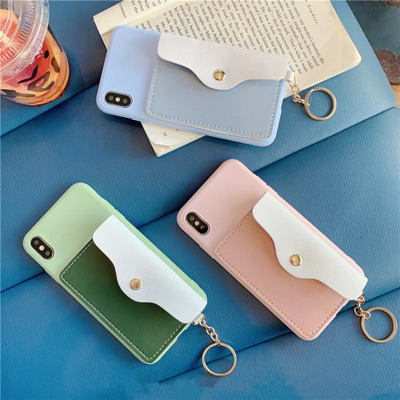 Модные с карманом для карт милый чехол конфетного цвета для huawei Nova 5i 5 4 3i P30 P20 Коврики 10 20 Honor 8X Max 8A 9 9X10 20 Pro Lite
