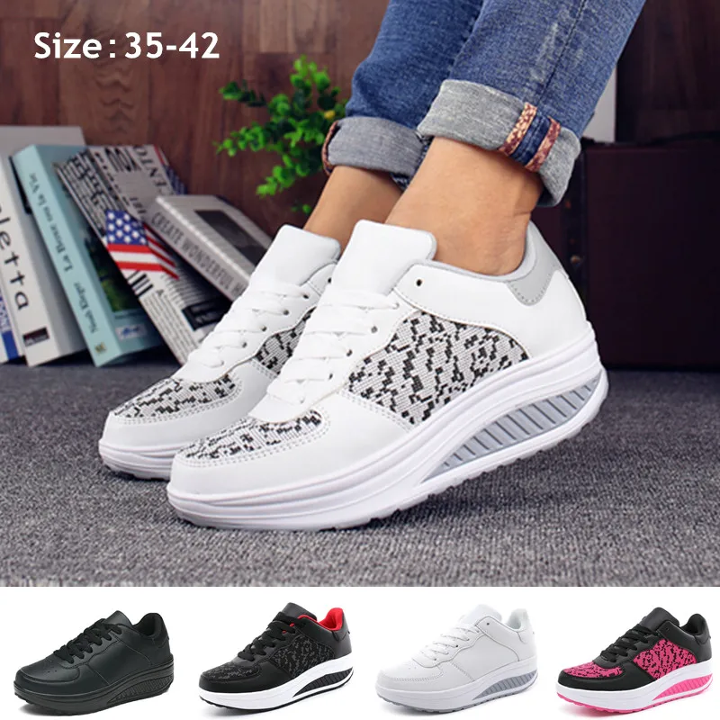 

Женские легкие кроссовки со шнуровкой, на платформе