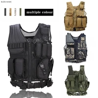 mens military tactical vest army molle vest outdoor cs airsoft paintball equipment body armor hunting vest 4 colors