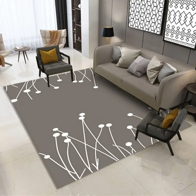 

3D Illusion Vortex Bottomless Hole Crystal Velvet Carpets Modern Bedroom Rugs Black White Grid Printing Carpet