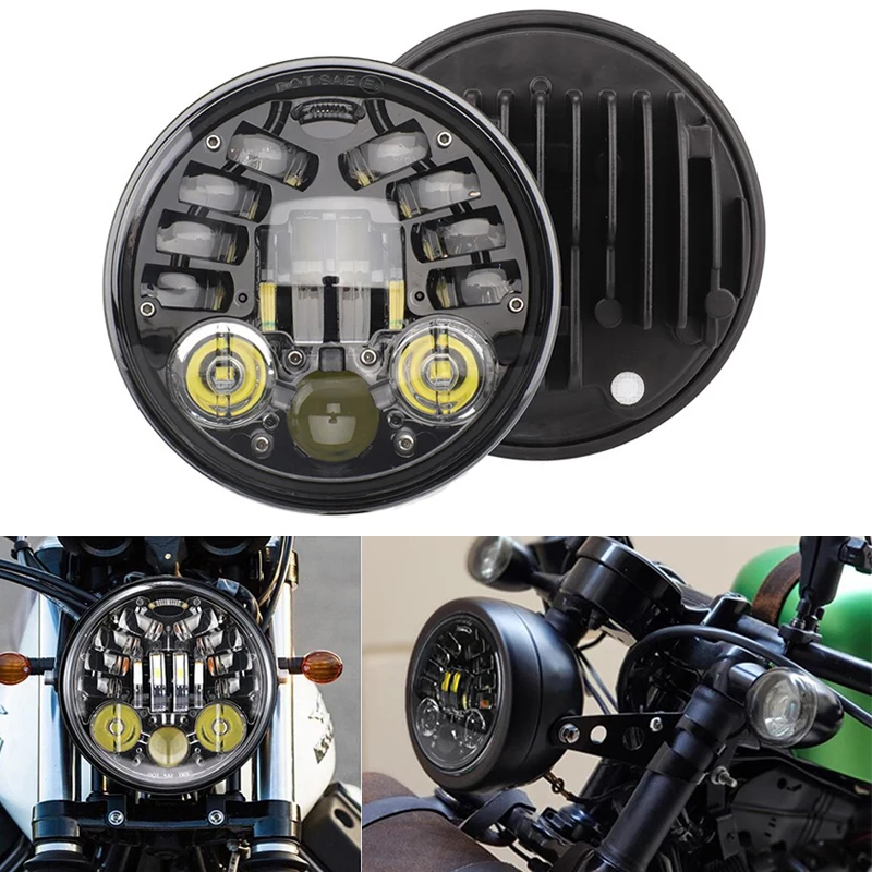 5 3/4 &quot5 75 дюймов 50 Вт светодиодный проектор фара для Sportster Dyna 883 XL1200 Железный