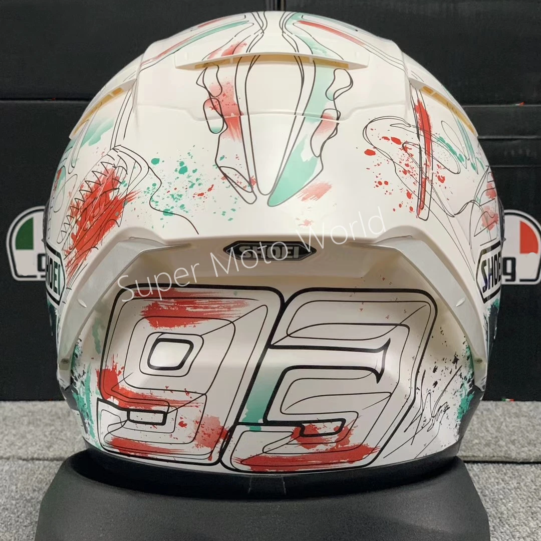 

New Hot!!! X14 Graffiti Model Full Face Motorcycle Helmet X14 93 Red Bull Motor Helmet Riding Motocross Racing Motobike Helmet