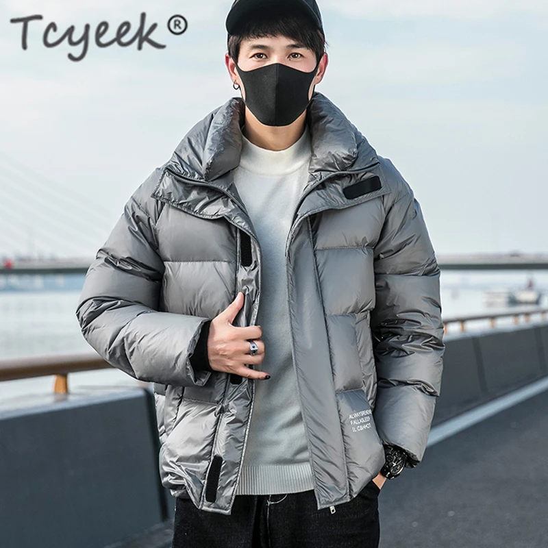 Модный мужской пуховик Tcyeek мужская одежда 2020 уличная толстые куртки на утином