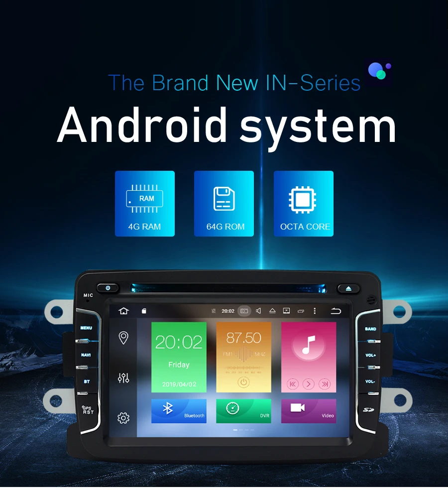 Android 9,0 автомобильный Радио dvd-плеер для Renault Duster Sandero Dacia LADA Xray 2 Logan Авто Стерео навигация мультимедиа головное устройство