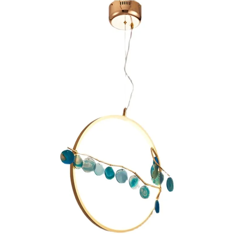 Подвесной светильник с цветным агатом лампа для гостиной прикроватного столика