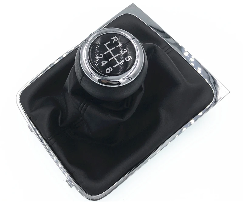 Free Shipping 6 Speed Car Styling Gear Shift Knob With Gaiter Boot Cover Frame HZTWFC-13.16 For VW Passat B6 2005-2011 | Автомобили и