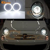 for fiat abarth 500 c 595 695 595c 695c 2007 2015 xenon hd ultra bright smd led angel eyes halo rings kit day light car styling