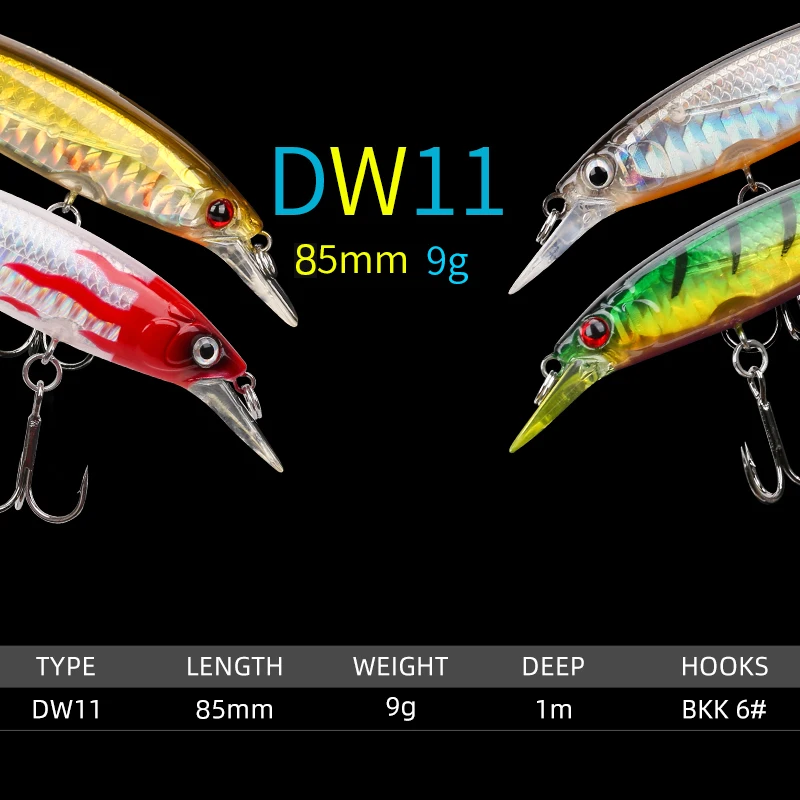 TSURINOYA плавающая гольян жесткая рыболовная приманка DW11 Tungsten Weight System жесткие