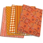 Серия оранжевых птиц, Полиэстеровая хлопчатобумажная ткань, Лоскутная Ткань для шитья, предмет рукоделия, DIY ручная работа, 1Yc14439