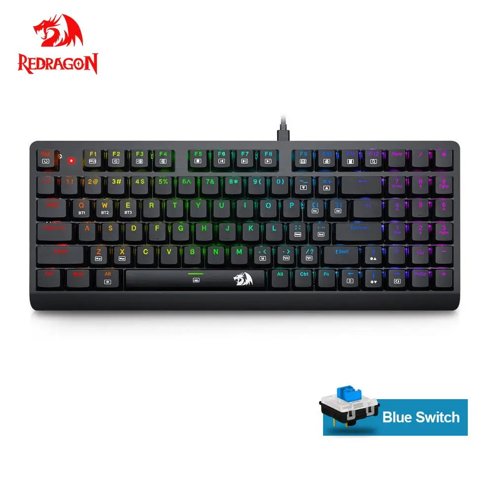 Супер тонкая Механическая игровая клавиатура Redragon Dragonworrior K603P поддержка Bluetooth