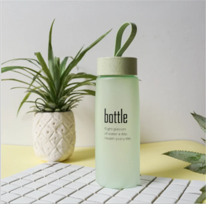 Green Свободная вода BPA бутылка пластиковый спортивный скраб герметичная Питьевая моя бутылка портативная модная посуда для напитков Туристические Бутылки для влюбленных - Цвет: Green