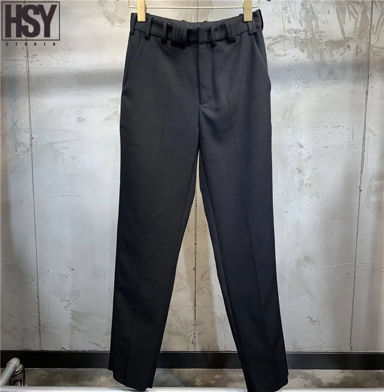 2019 Осень Зима Новый женский высококачественный Элегантный Джокер черный костюм