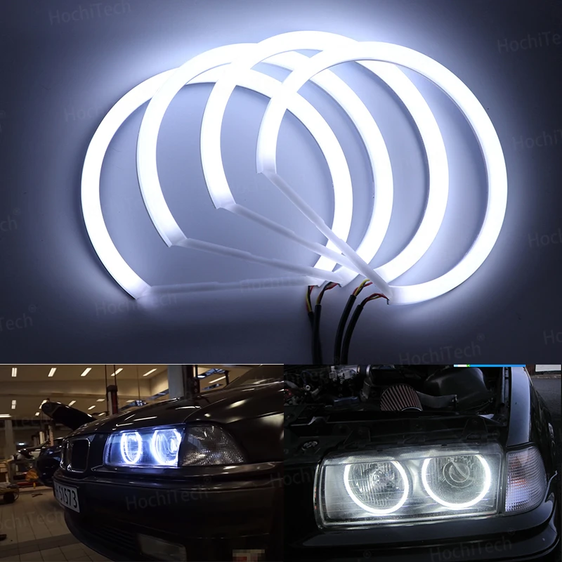 

Cotton Switchback LED White Amber Angel Eye Halo Rings DRL turn signal light for BMW 3 series E30 E36 M3 1982-2000