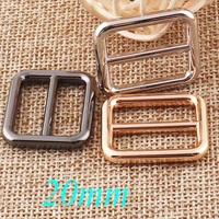 20 pcs metal silvergunmetalpale gold slide buckles purse belt adjuster bag luggage straps strap adjuster 20mm buckle