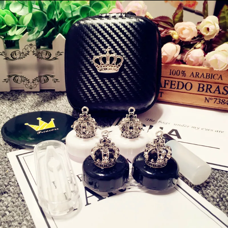 Lovely Handmade Crown Color Eye Contact Lens Case Set With Mirror Travel Lenses Box For Women 2Pairs Container For Contact Lens
Lovely Handmade Crown Color Eye Contact Lens Case Set With Mirror Travel Lenses Box For Women 2Pairs Container For Contact Lens
