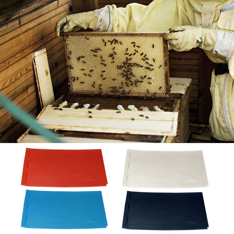 

Beeswax Foundation Press Mold Honeycomb Sheets Beekeeping Silicone Flexible Beehive Wax Machine Embosser Base Plate Tool