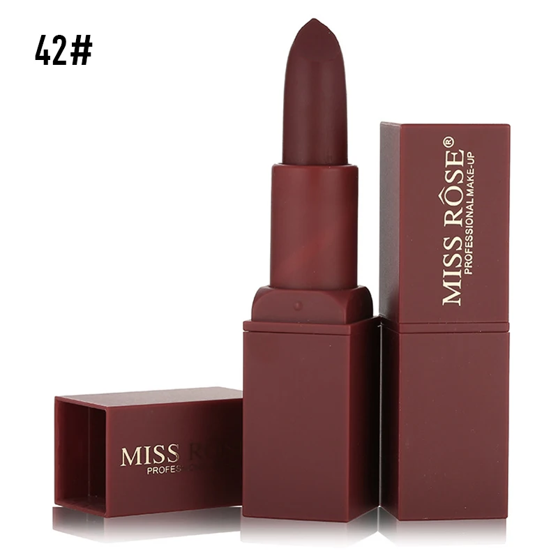 MISS ROSE, 11 цветов, красная матовая губная помада, блеск для губ, квадратная трубка, увлажняющий, стойкий, водостойкий, оттеночный бальзам для губ, макияж, TSLM1