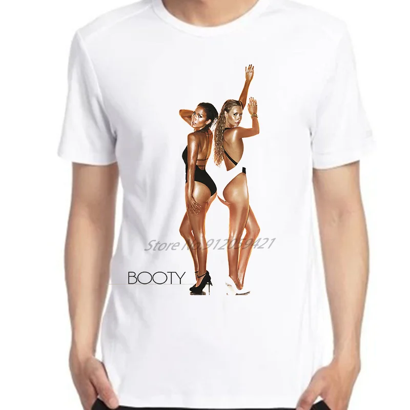 

Mens T-shirt Jennifer Lopez Iggy Azalea Booty Printed T-Shirt Casual Men Short Sleeve Hip Hop Tees Tops Harajuku Men clothing