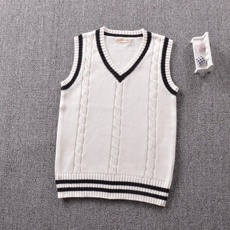 Свитер без рукавов в британском Корейском стиле для школьниц школьная форма с