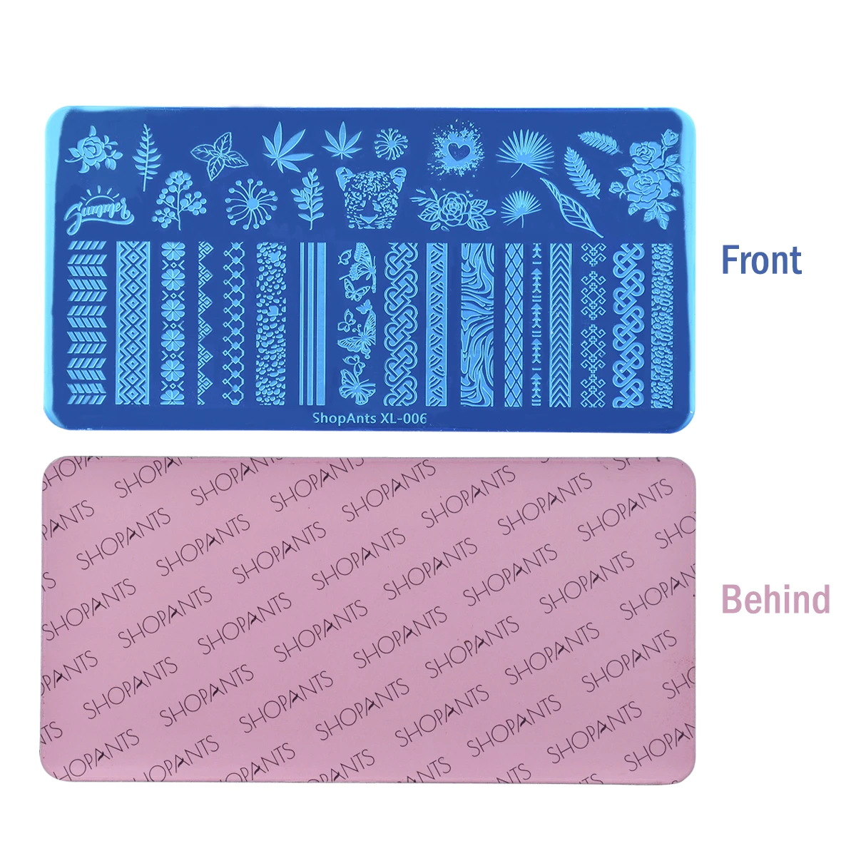 

Nail Stamping Plates ShopAnts Cheetah Striped Rose Leaves Nature Image Nails Accessories Stencil Mold Nail Art Template
