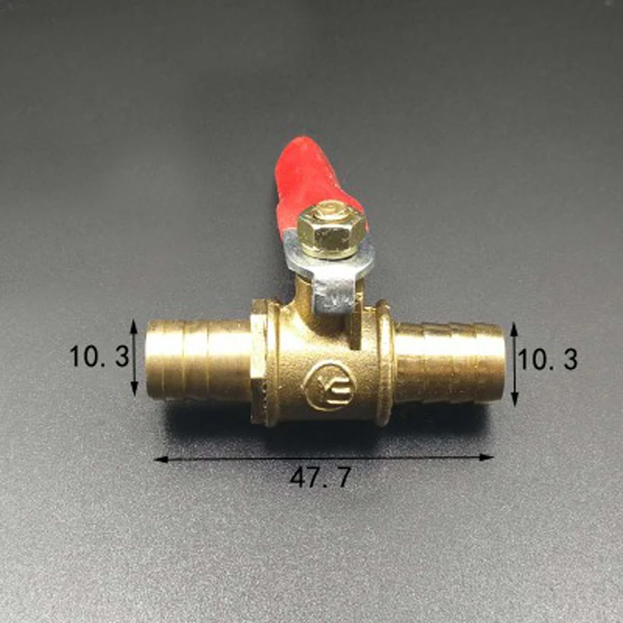 Латунный шаровой кран 10 мм с отверстием 57 PSI 7 красной ручкой | Обустройство дома