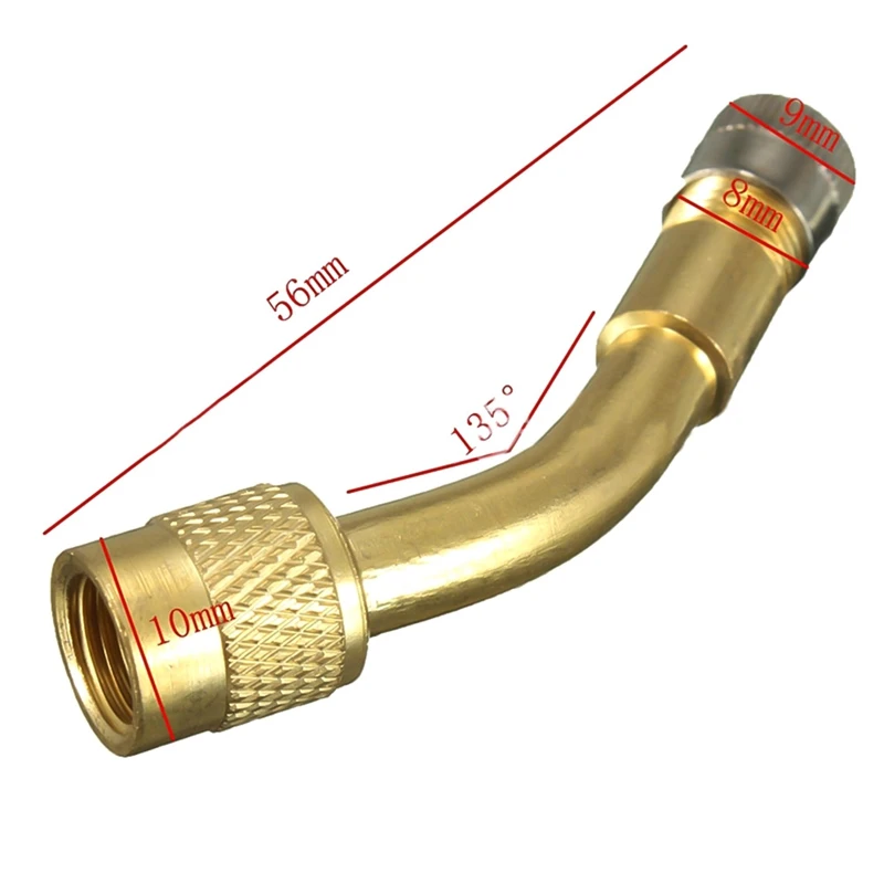 

2021 New 1pc Bicycle Motorcycle Brass Valve Metal Extension Rod Inflation Extension Tube 90/135 Tire Parts
