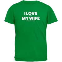 valentines i love my wife the game irish green adult t shirt