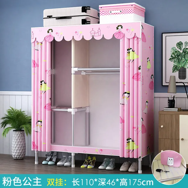 

Stylish cloth wardrobe modern simple small apartment sturdy durable dormitory rental home bedroom storage cabinet