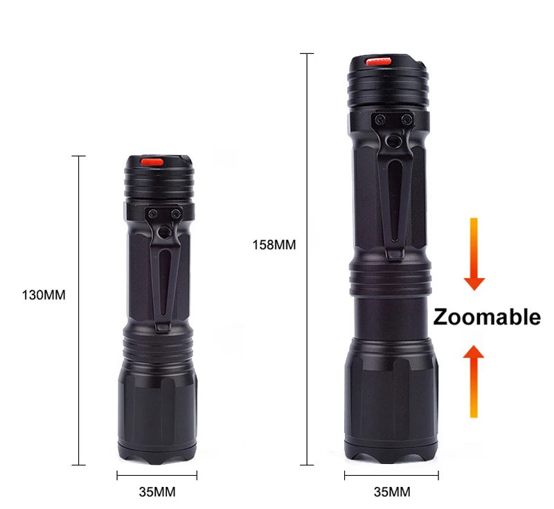 4in1 tactical zoomable led flashlight redgreenbluewhite light torch outdoor flight waterproof with 18650 battery charger free global shipping