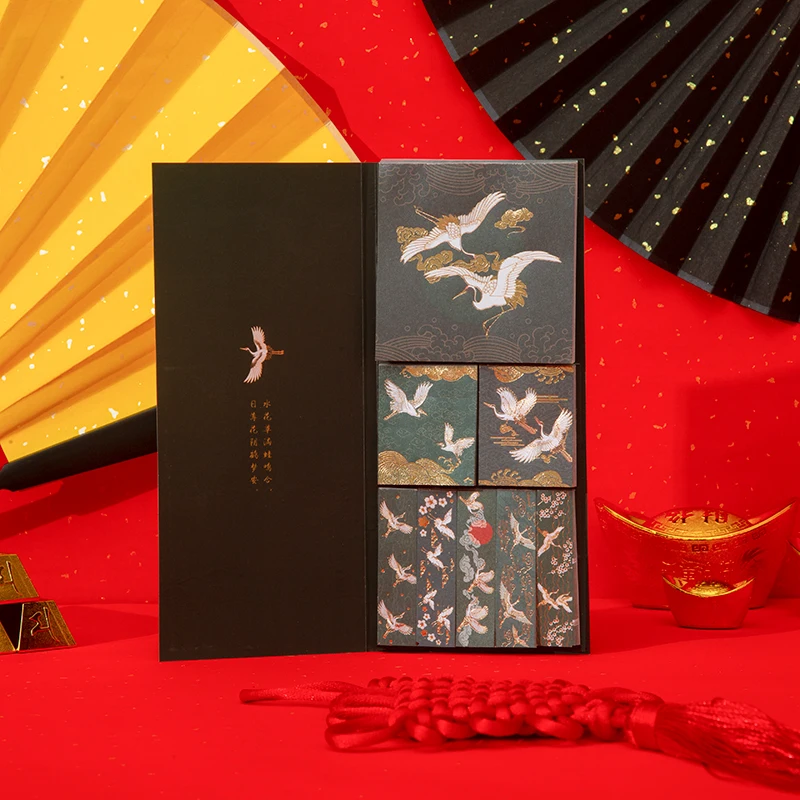 Блокнот в китайском стиле набор креативных стикеров с милыми животными клейкие