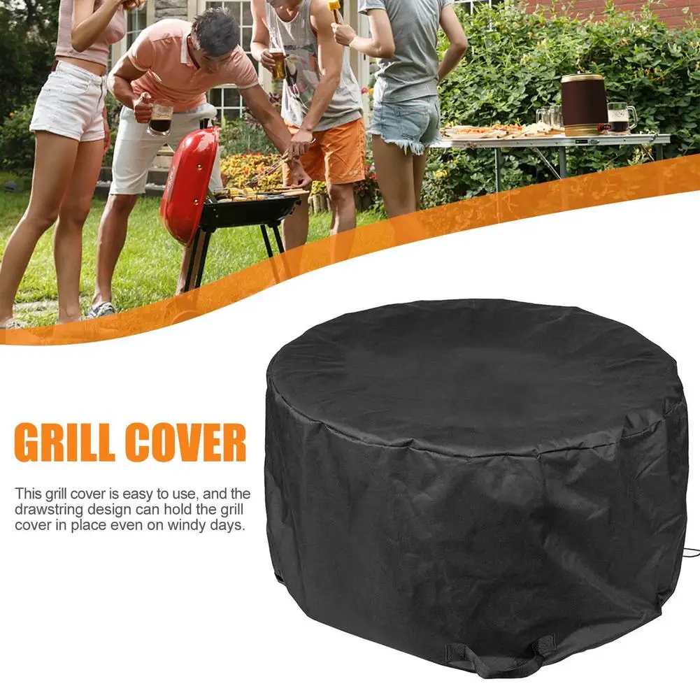 Крышка для гриля крышка костра круглая барбекю водонепроницаемый обогреватель