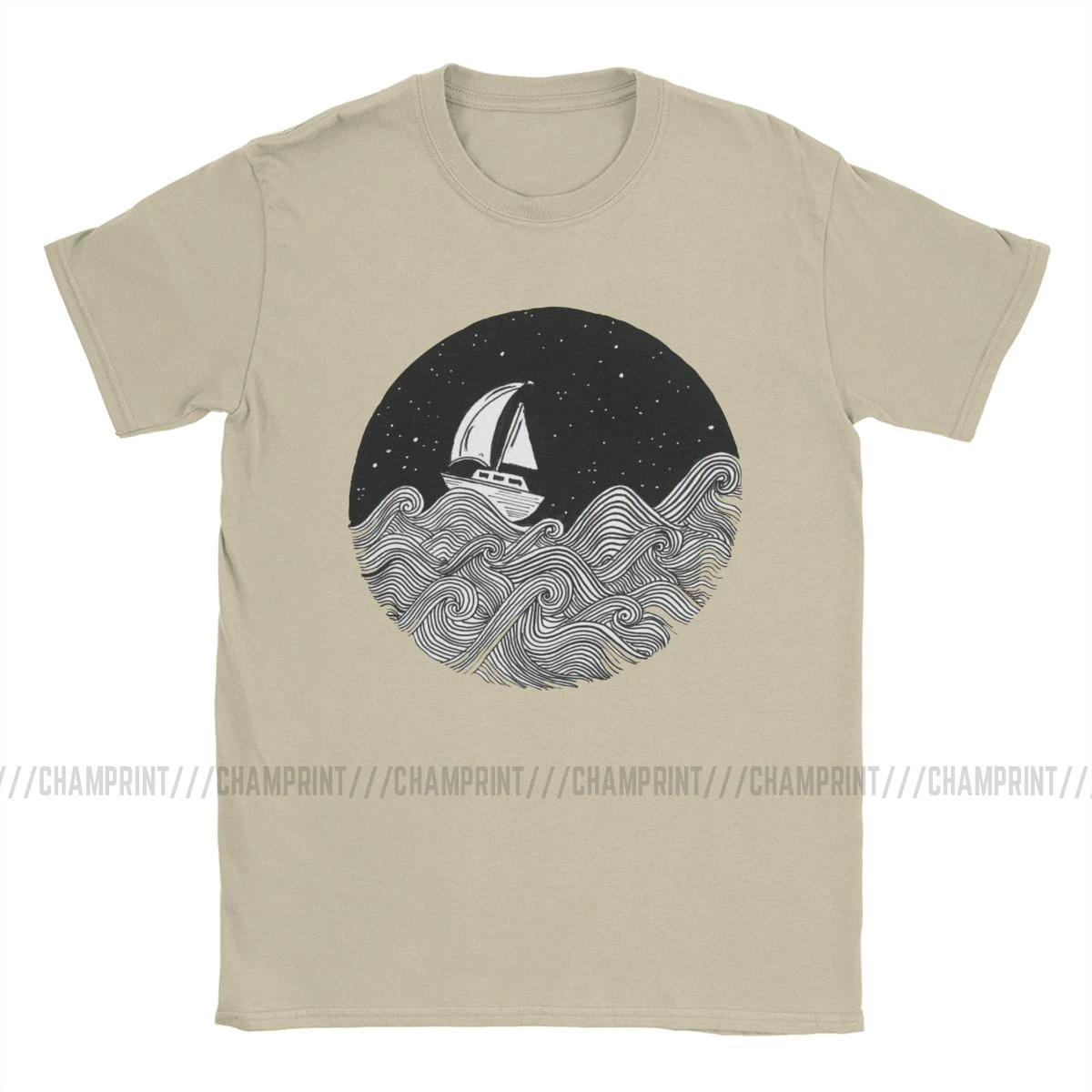 Отгрузкой Для мужчин футболка Морская Лодка парус океанический морской корабль