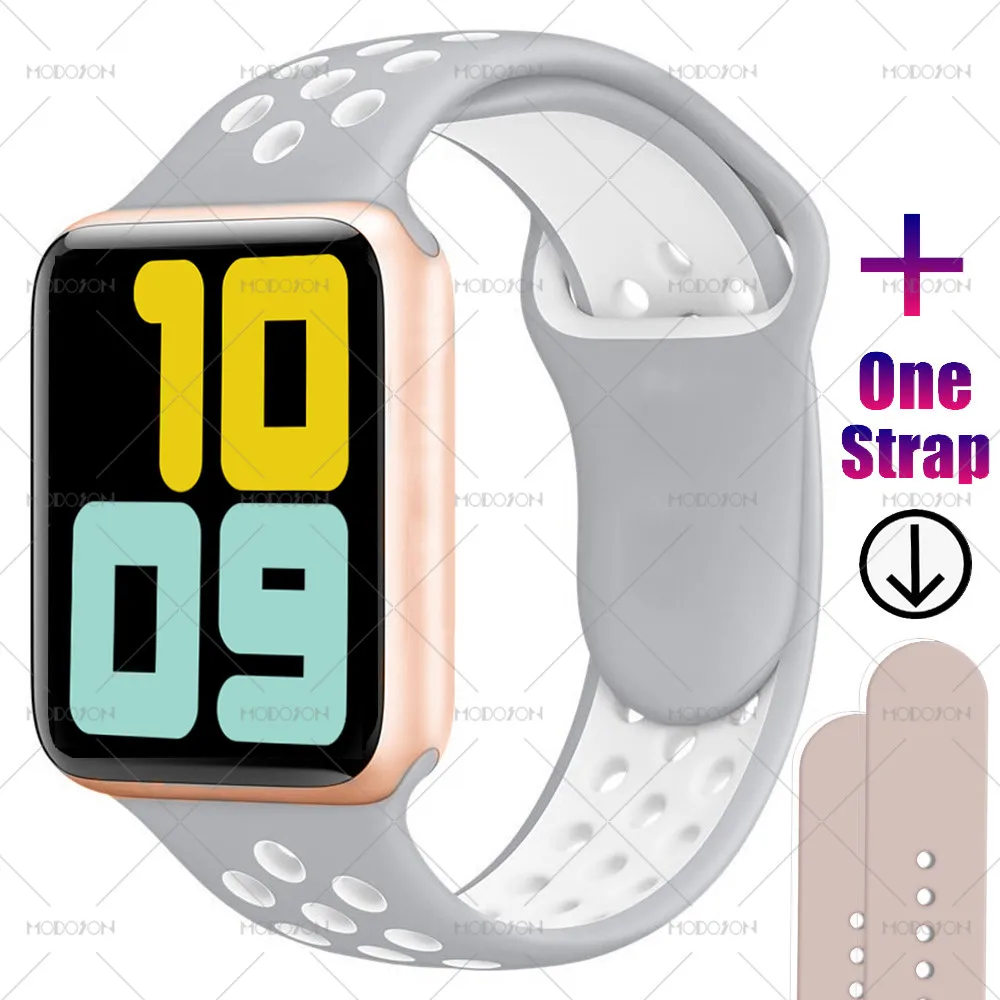 gold gray white MODOSON умные часы iwo 11 мини серия 5 монитор сердечного ритма кровяное Кислородное давление Smartwatch PK iwo 12 для Apple iphone Android - Цвет: gold gray white