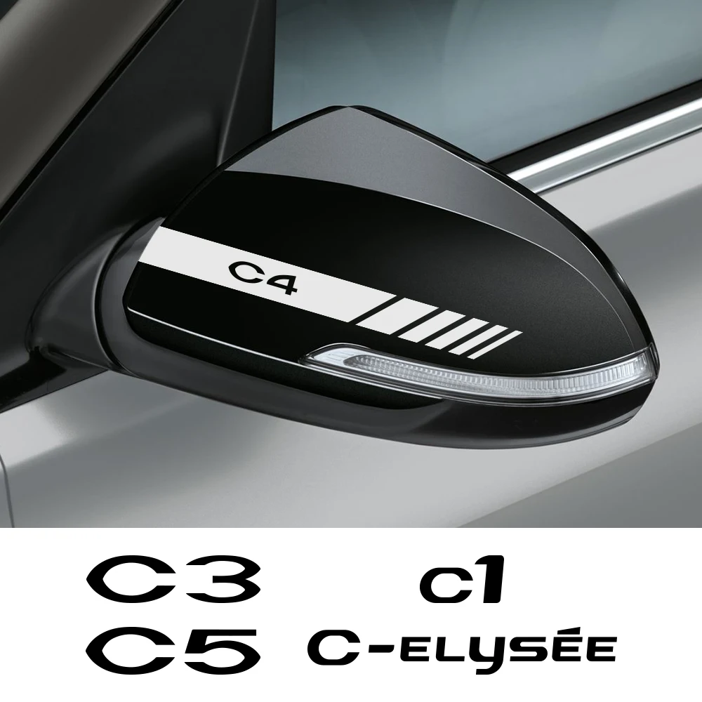 Фото 2 шт. наклейки на зеркало заднего вида автомобиля для Citroen Berlingo C1 C2 C3 C4 C4L C5 C8 C Crosser VTS