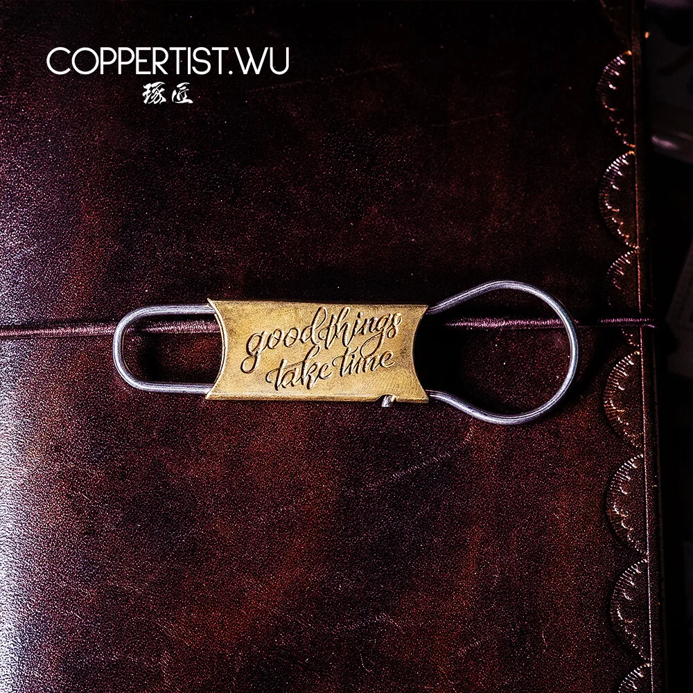 COPPERTIST.WU ручная работа бронзовый зажим для бумаги брелок оригинальный дизайн