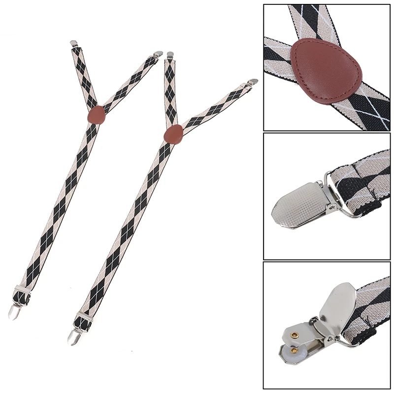 

1 Pair Shirt Stays Garters Y Shape Military Holder Non-slip Clamps Leg Suspenders 20*600mm