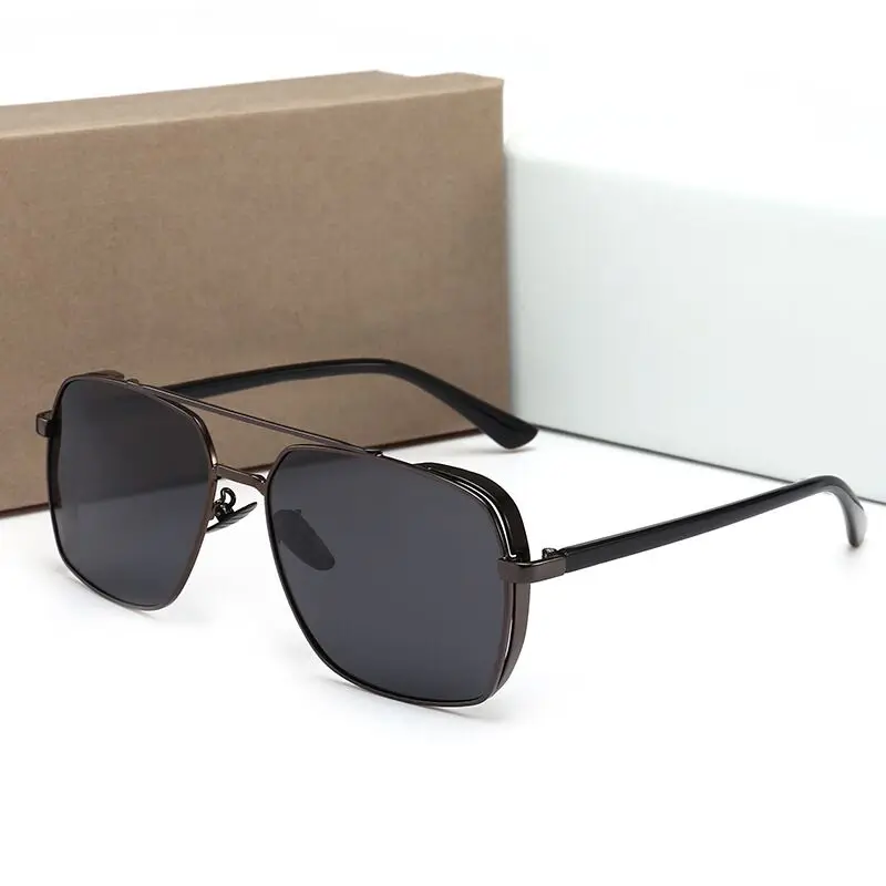 

589 Retro circular spectacle frames for men and women with flat lens sunglasses