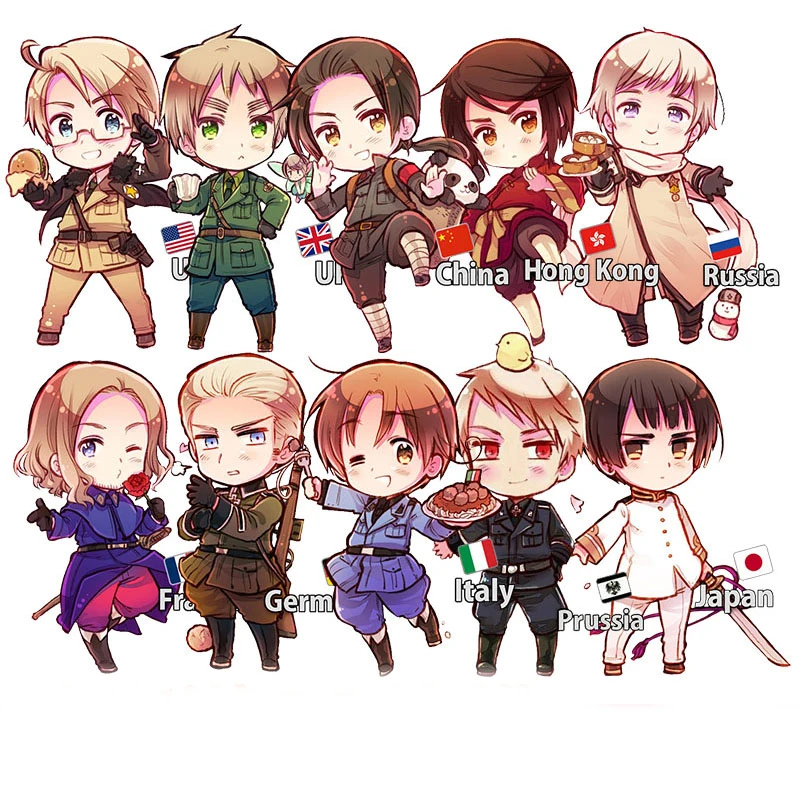 Брелок для ключей с двусторонним мультяшным аниме Hetalia: Axis Powers|Брелоки| |