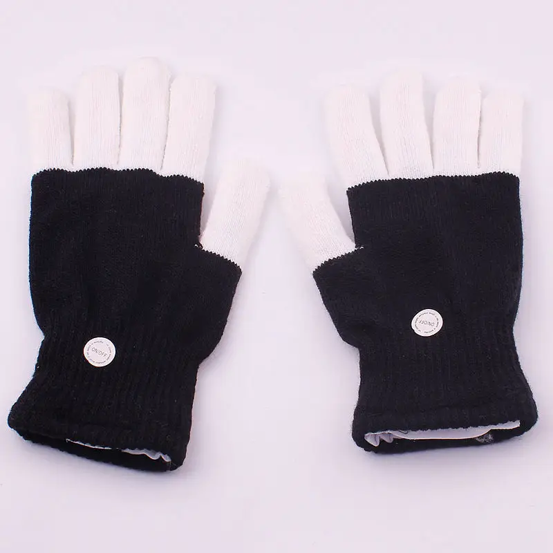 1pcs Winter Novelty Party Glow Supplies Glowing Gloves LED Rave Flashing Glove 7 Mode Halloween Dropship | Дом и сад