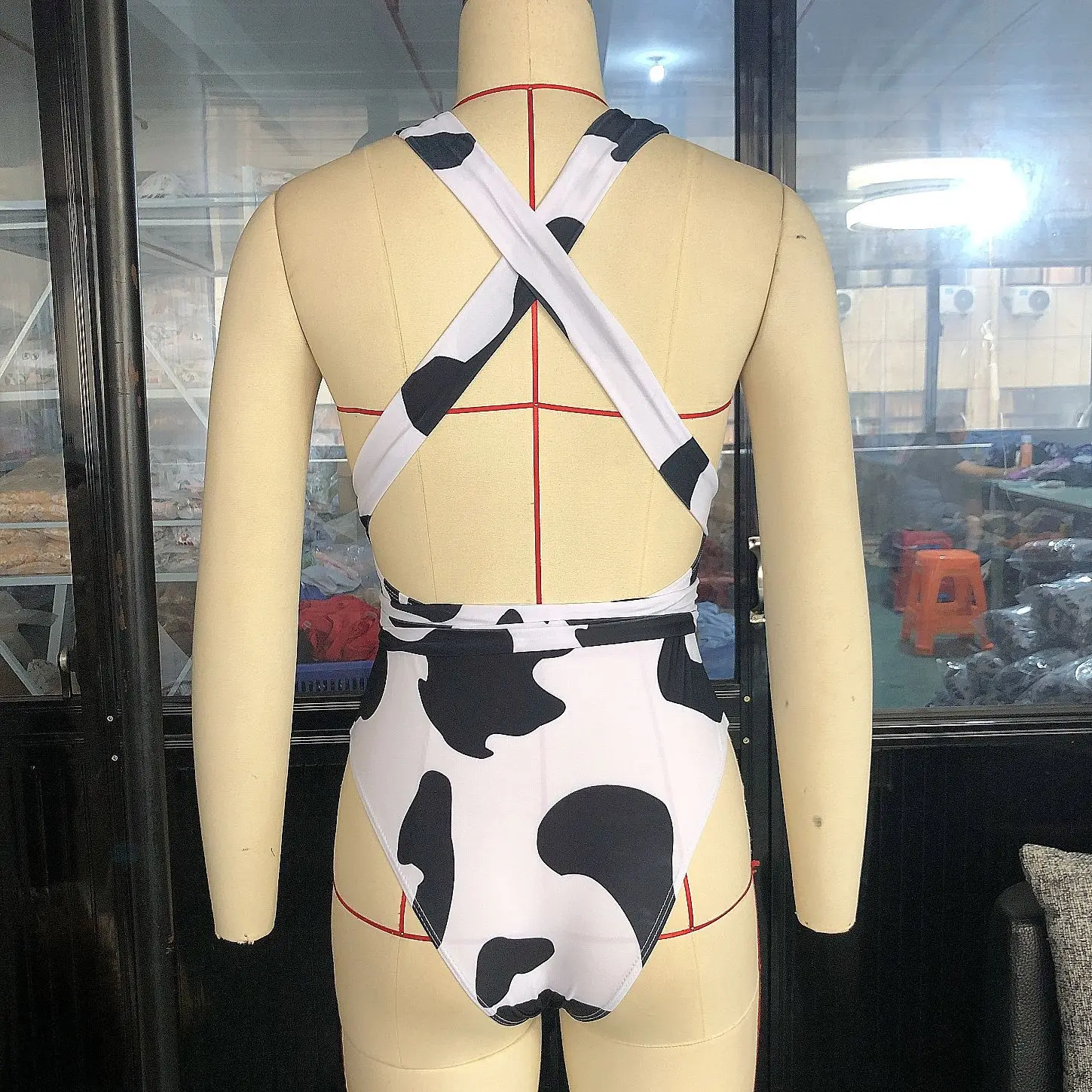 

2021 Sexy Printed One Piece Swimsuit Women Bandage Swimwear Deep V Bodysuit Swimsuit Backless Monokini Bathing Suits Beach Wear