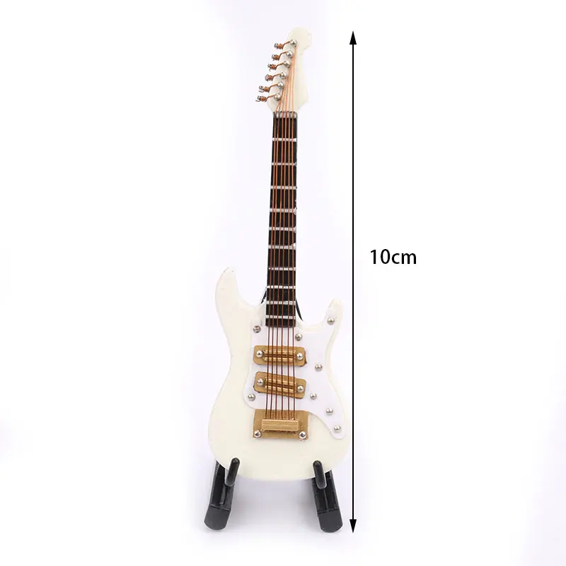 1 set mini elektrische gitarre modell miniatur dekoration musical instrumente mit fall und stehen free global shipping