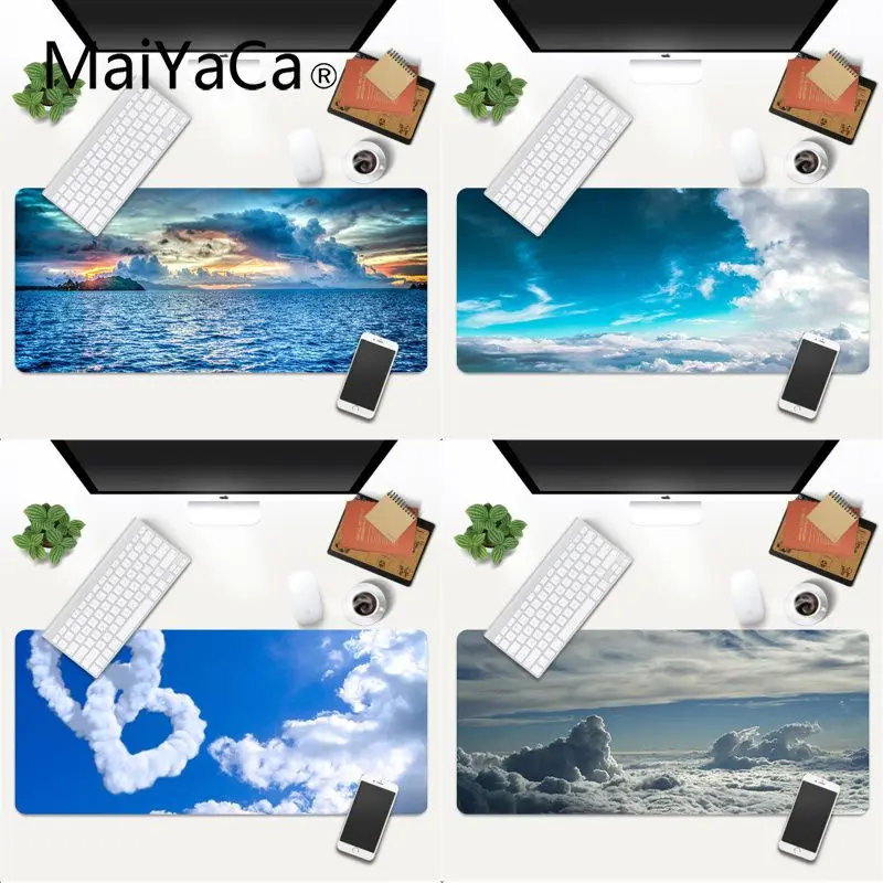 

MaiYaCa High Quality Sky Cloud Gamer Speed Mice Retail Small Rubber Mousepad Gaming Mouse Mat xl xxl 600x300mm for dota2 cs go