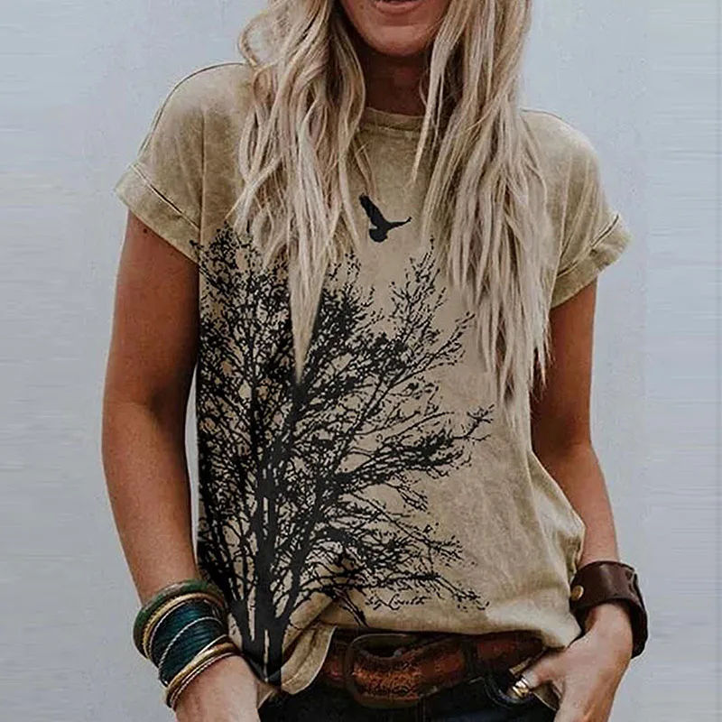 

Women's Summer Round Neck Casual Loose Valentines Day Unique Heart Shaped Faded T Shirt S-3XL